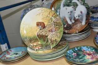 FORTY EIGHT COLLECTOR'S PLATES, on the subjects of nature, cats, folktales, hummingbirds, etc (