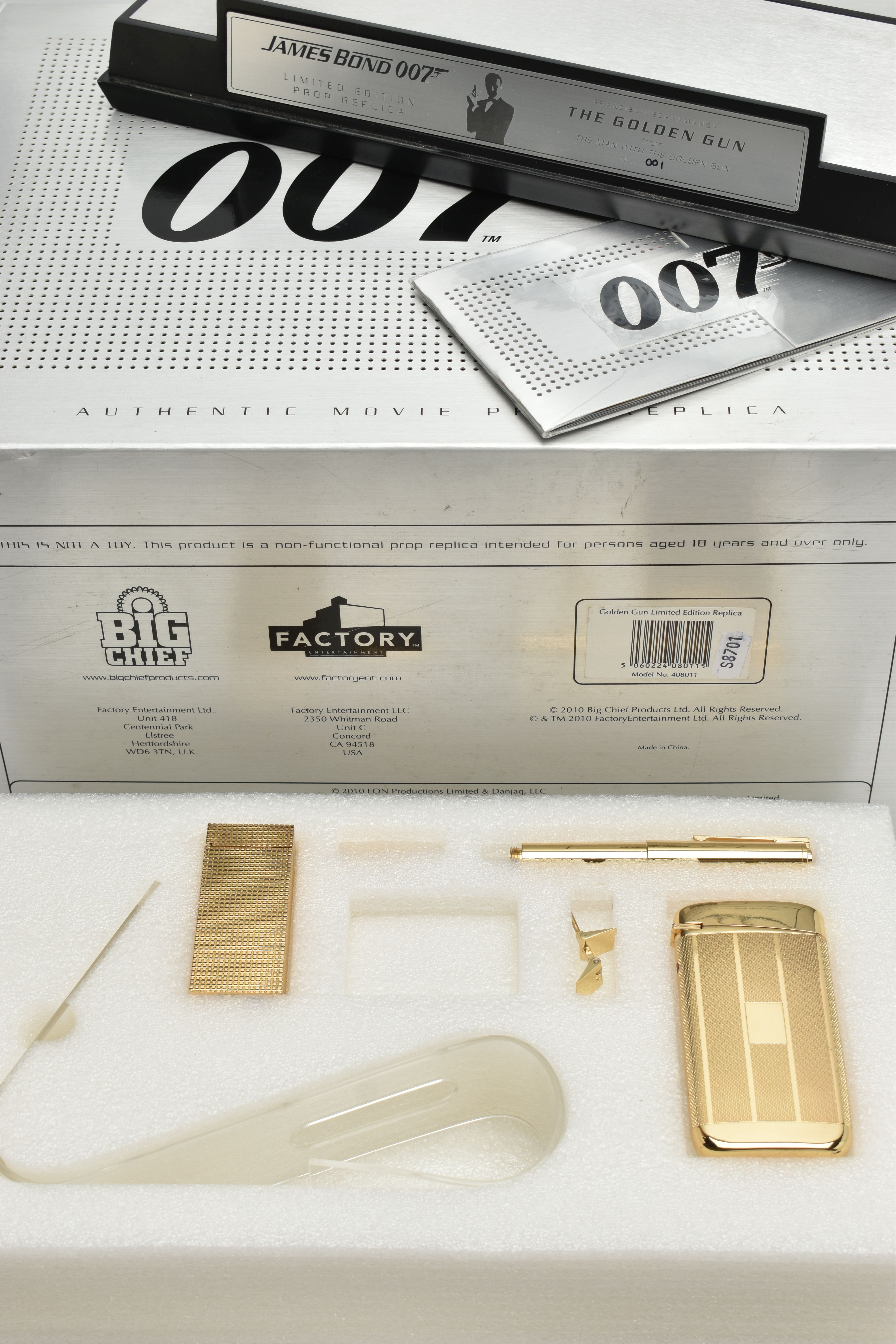 007 / JAMES BOND INTEREST: A BOXED AND CASED LIMITED EDITION 18CT GOLD PLATED 1:1 SCALE AUTHENTIC - Image 13 of 22