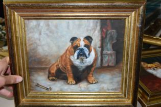 JOHNNY GASTON (BRITISH 1955) TWO PORTRAITS OF DOGS, comprising 'Nancy' a study of a Bulldog,