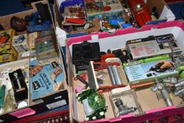 A QUANTITY OF ASSORTED TOYS, to include Welsotoys plastic Esso Garage construction kit, assorted