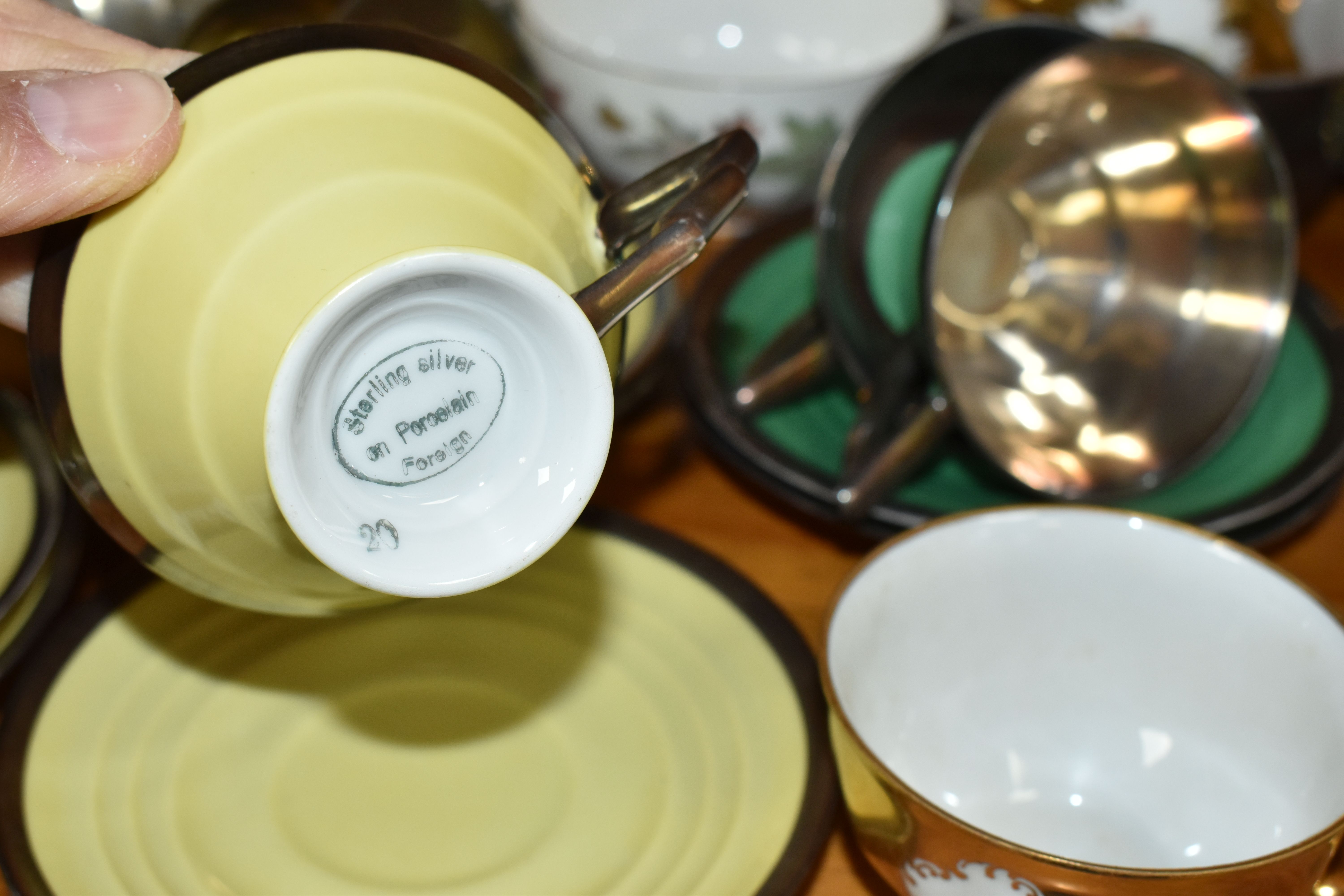 A GROUP OF COFFEE WARE, comprising a Royal Stafford coffee set of coffee pot, cream jug, sugar bowl, - Image 5 of 7