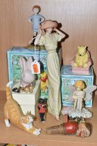 A GROUP OF CERAMICS AND SUNDRY ITEMS, to include a Wedgwood 'Philippa' figurine from The High