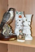 A GROUP OF CERAMICS, comprising a Royal Doulton limited edition Peregrine Falcon HN3541, numbered to