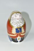 A ROYAL CROWN DERBY EXCLUSIVE SIGNATURE EDITION OF 750 IMARI PAPERWEIGHT, Santa Claus issued 1997-
