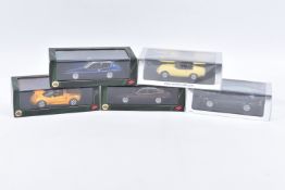 FIVE BOXED SPARK MODELS MINIMAX VEHICLES, the first is a 1980 Lotus Elite S2 Essex, numbered