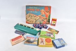 A QUANTITY OF ASSORTED TOYS AND GAMES, to include boxed set of Tarot cards, vintage boxed Pepys card
