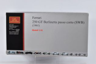 A BOXED CMC FERRARI 250 GT BERLINETTA PASSO CORTO (SWB) 1961 1:18 SCALE MODEL, numbered M-046, red
