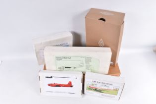 SIX UNBUILT BOXED MODEL AIRCRAFT KITS, to include a Heritage Aviation 1:48 scale S.A. Bulldog,