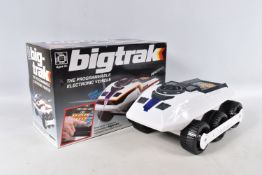 A BOXED ZEON BIG TRAK PROGRAMMABLE ELECTRONIC VEHICLE, not tested, appears complete and in very good