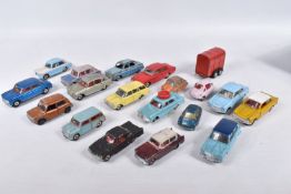 A QUANTITY OF PLAYWORN DIE-CAST VEHICLES, to include a Dinky Ford Cortina in various colours 139,