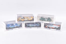 FIVE BOXED LE MANS SPARK MODELS MINIMAX VEHICLES, the first is a Aston Martin DBR 1 Winner 24H Le