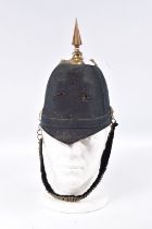 A BRITISH MILITARY HOME SERVICE CLOTH HAT, this has had the regimental badge removed from the
