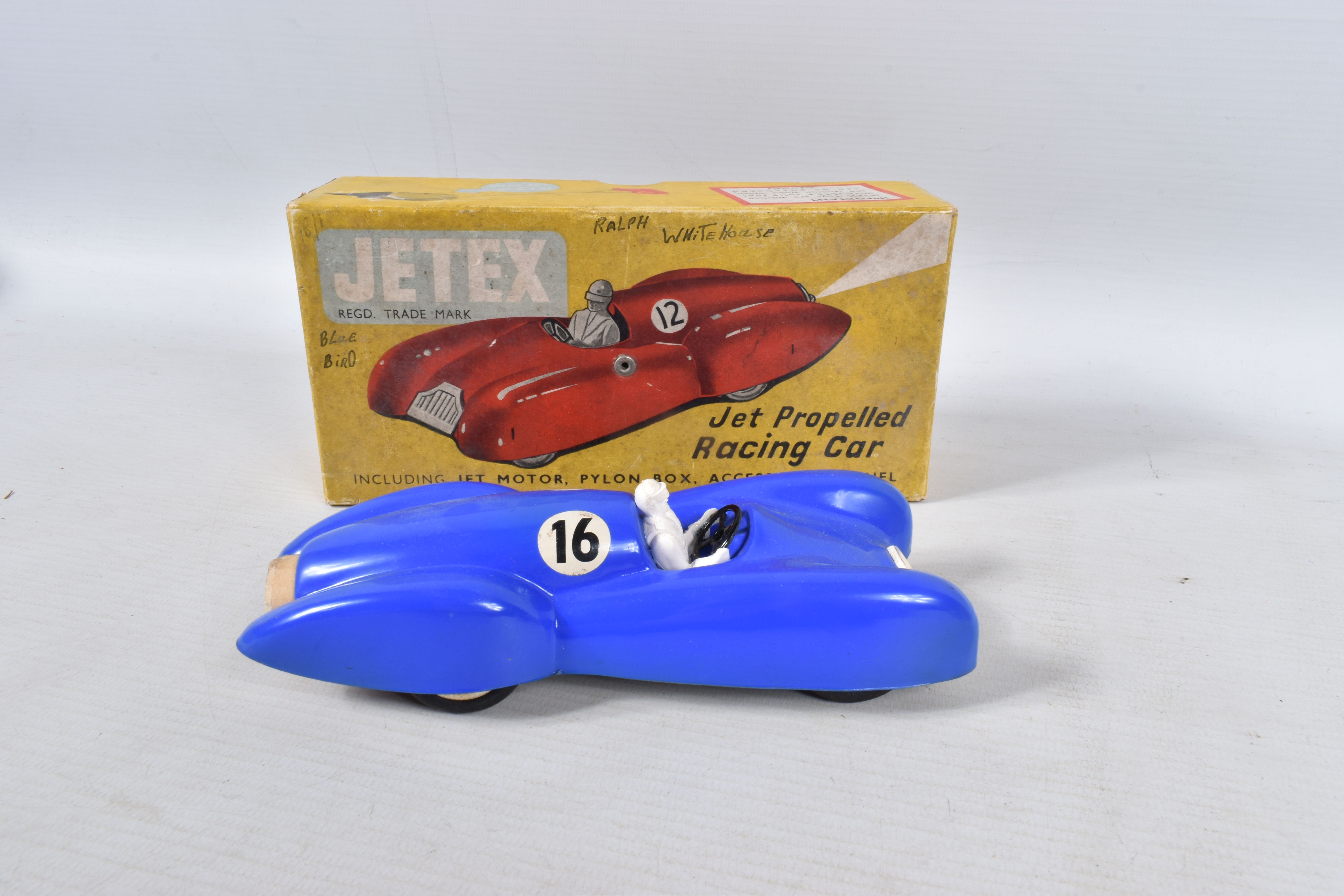 TWO BOXED JETEX RACING CARS, not tested, one in yellow/orange with RN13, the other blue with RN16, - Image 4 of 19