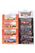 NINE BOXED MINIATURE MODEL 1:43 SCALE CARS , to include a Best model Porsche 908-3 Monteseny 1972