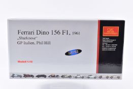 A BOXED CMC FERRARI DINO 156 F1 1961 'SHARKNOSE' GP ITALIEN PHIL HILL LIMITED EDITION 1:18 SCALE