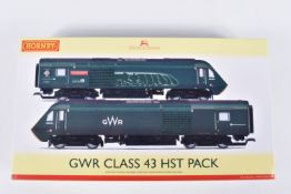 A BOXED HORNBY MODEL RAILWAY OO GAUGE GWR CLASS 43 'Old Oak Common' Train Pack, GWR HST Power Car