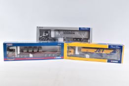 THREE BOXED LIMITED EDITION CORGI 1:50 TRANSPORT TRUCKS AND TRAILERS, the first a George Green