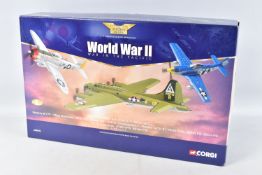 A BOXED LIMITED EDITION CORGI AVIATION ARCHIVE MODEL MILITARY AIRCRAFT 3 PIECE SET, 1:72 scale to