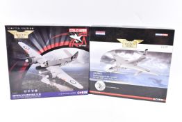TWO BOXED LIMITED EDITION CORGI AVIATION ARHCHIVE MODEL DIECAST AIRCRAFTS, the first is a Cold War
