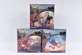 THREE BOXED LIMITED EDITION CORGI AVIATION ARCHIVE WWI 1914-1918 1:48 SCALE DIECAST MODEL AIRCRAFTS,