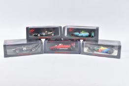 FIVE BOXED SPARK MODELS MINIMAX VEHICLES, to include an Ivan Capelli March Leyton Houdr CG901 2nd