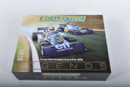 A BOXED SCALEXTRIC LEGENDS TYRRELL P34 SWEDISH GRAND PRIX 1976 TWO CAR SET, numbered 0208 of 3000,