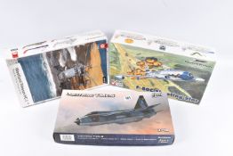 THREE UNBUILT BOXED MODEL AIRCRAFT KITS , to include a Sword 1:48 scale Lightning .Mk.5, kit no.