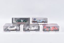 FIVE BOXED SPARK MODELS MINIMAX VEHICLES, to include an E.Helary-C. Bouchut - G. Brabham Peugeot 905