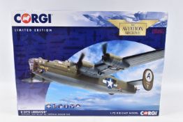 A BOXED LIMITED EDITION CORGI AVIATION ARCHIVE B-24 D LIBERATOR 1:72 SCALE DIECAST MODEL AIRCRAFT,