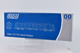 A BOXED DAPOL OO GAUGE CLASS 121 DIESEL SINGLE RAILCAR, DMU 'Bubblecar' 12027 Bletchley TMD in