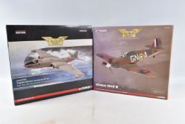 TWO BOXED CORGI AVIATION ARCHIVE MODEL DIECAST AIRCRAFTS, the first is a limited edition English