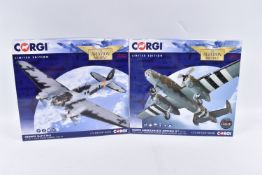 TWO BOXED LIMITED EDITION 1:72 SCALE CORGI AVIATION ARCHIVE MODEL AIRCRAFTS, the first a Heinkel