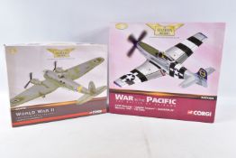 TWO BOXED CORGI LIMITED EDITION AVIATION ARCHIVE MODEL DIECAST AIRCRAFTS, the first World War II