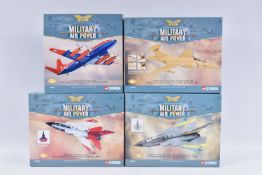 FOUR BOXED LIMITED EDITION CORGI AVIATION ARCHIVE MILITARY AIR POWER THUNDER IN THE SKIES MODEL
