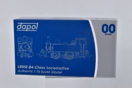 A BOXED DAPOL OO GAUGE LSWR B4 CLASS LOCOMOTIVE, L & SWR B4 0-4-0T, Lined Green 91 Club Special,