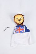 AN UNBOXED PELHAM 1966 WORLD CUP WILLIE HAND/GLOVE PUPPET, missing ball from end of elastic, but