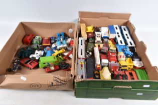 A QUANTITY OF UNBOXED AND ASSORTED PLAYWORN DIECAST VEHICLES, including a quantity of assorted