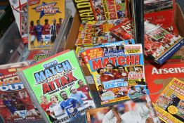 THREE BOXES OF MODERN FOOTBALL EPHEMERA to include a quantity of 'Match' Magazines from the 2000'