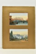 TWO 19TH CENTURY VIEWS OF THE BOSPHOROUS STRAIGHT, one depicting a view towards Istanbul from a