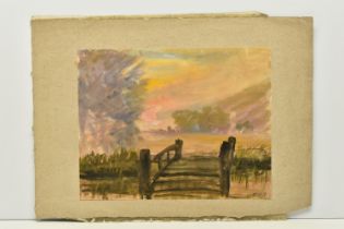 HERCULES BRABAZON BRABAZON (1821-1906) LANDSCAPE STUDY WITH BRIDGE, initialled bottom right,