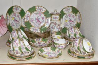 A COLLECTION OF EARLY 20TH CENTURY MINTONS COCKATRICE PART TEA WARES, PATTERN NO.4863, comprising