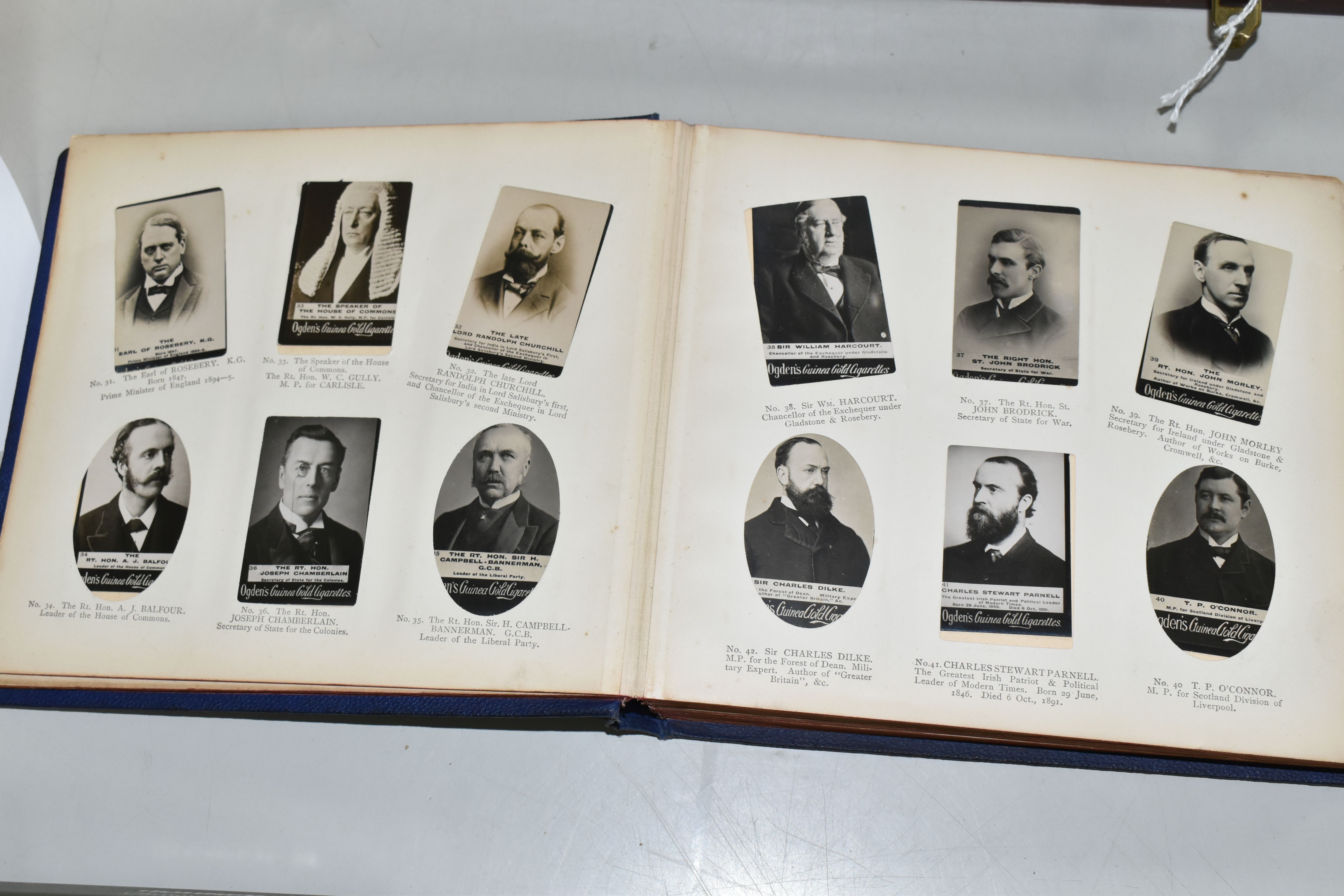 AN OGDEN'S NEW CENTURY PHOTOGRAPH ALBUM containing 199 Ogden's Guinea Gold Cigarette Cards featuring - Image 5 of 12