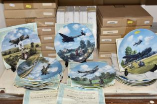 TWENTY NINE COLLECTORS PLATES OF SECOND WORLD WAR AIRCRAFT, TRAINS, ETC BY BRADFORD EXCHANGE AND