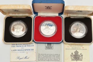 ASSORTED COINS, to include a cased 'Elizabeth II 1977' commemorative coin, a cased a 'Silver Proof