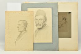 CIRCLE OF JAMES KERR-LAWSON (1864-1939) THREE SKETCHES, the first is a portrait of WWI journalist