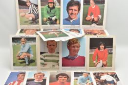 TWENTY FIVE LARGE TYPHOO TEA FOOTBALL CARDS, players to include Alan Ball, Bobby Charlton, George