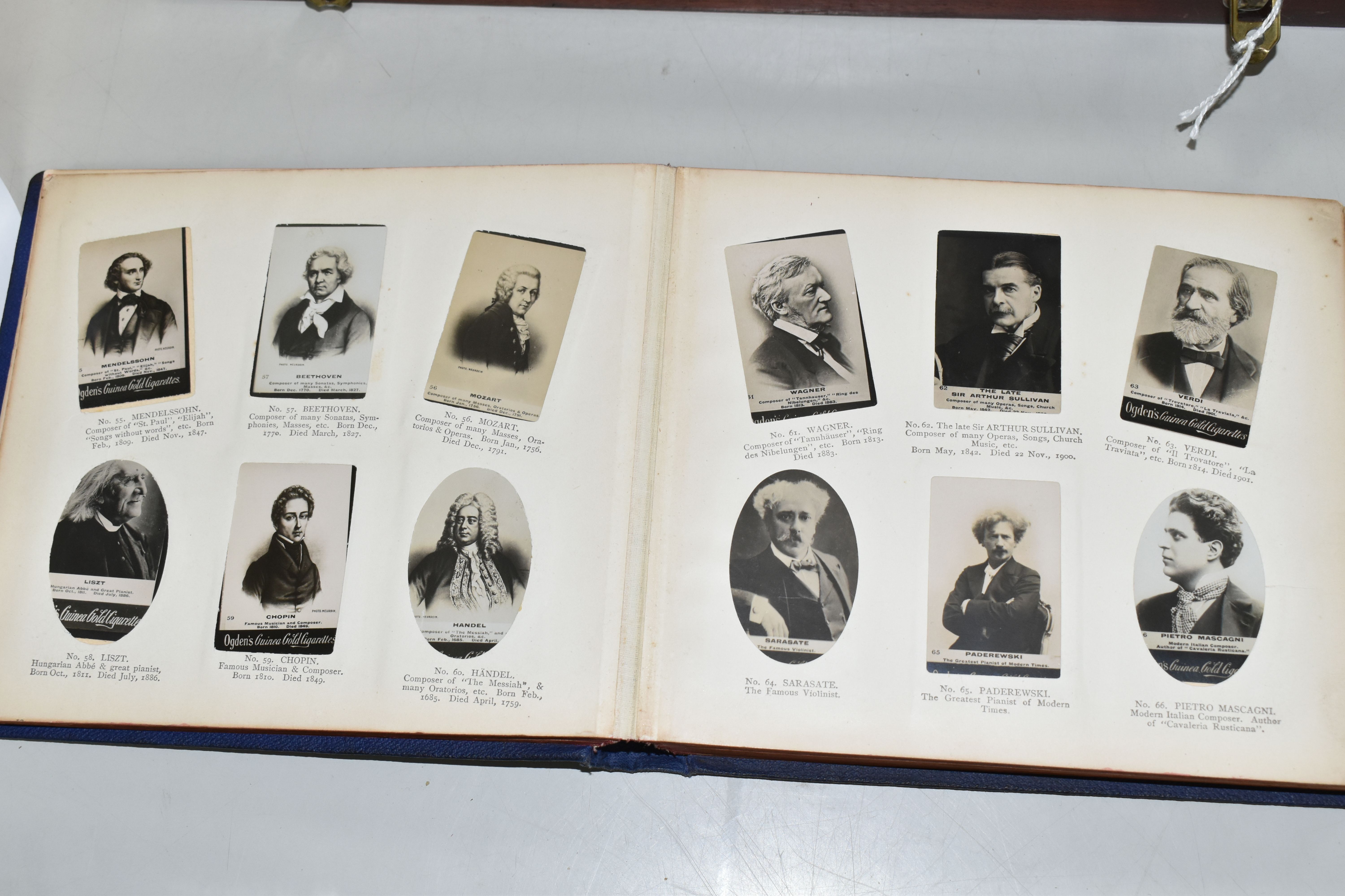AN OGDEN'S NEW CENTURY PHOTOGRAPH ALBUM containing 199 Ogden's Guinea Gold Cigarette Cards featuring - Image 6 of 12