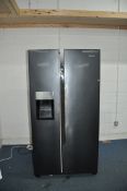 A HISENSE RS694N4TF1 TWO DOOR AMERICAN STYLE FRIDGE FREEZER with water and ice facility, width