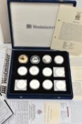 A WESTMINSTER 3 TRAY BOX OF MAINLY CROWN SIZE SILVER COINS, TO INCLUDE 2006, 2007, 2009, 2010. 1OZ