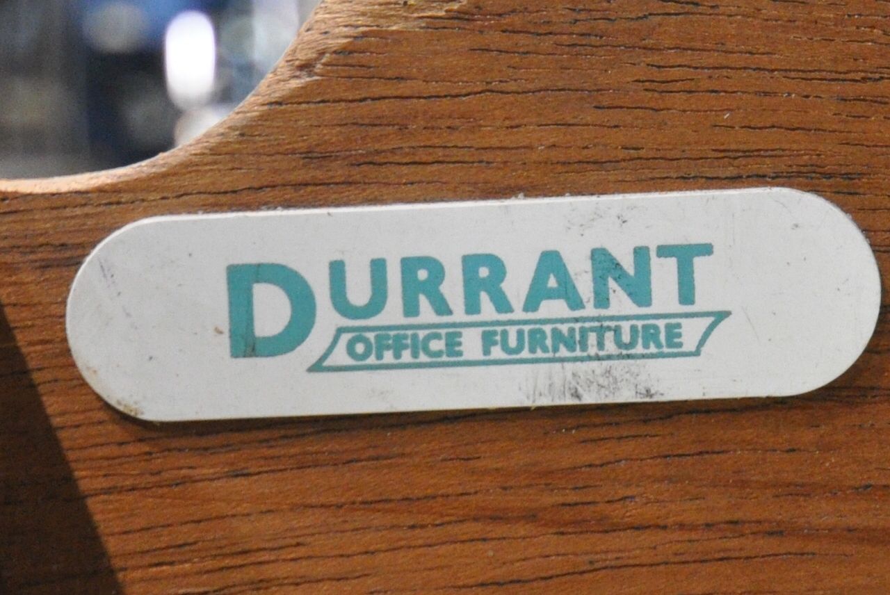 A DURRANT OFFICE FURNITURE OAK TAMBOUR FRONT CABINET, with nine internal slides, width 47cm x - Image 6 of 6